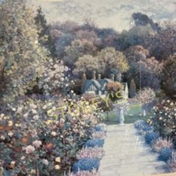 Print Beyond the Blue Gate.  Thelma Leaney Butler. 1989. - Picture 2 of 4